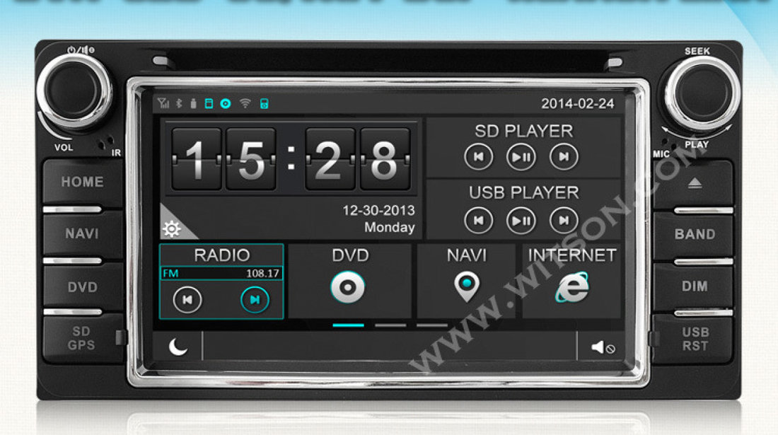 Navigatie Dedicata Mitsubishi ASX OUTLANDER PAJERO LANCER Dvd GPS USB WITSON W2-D8844Z