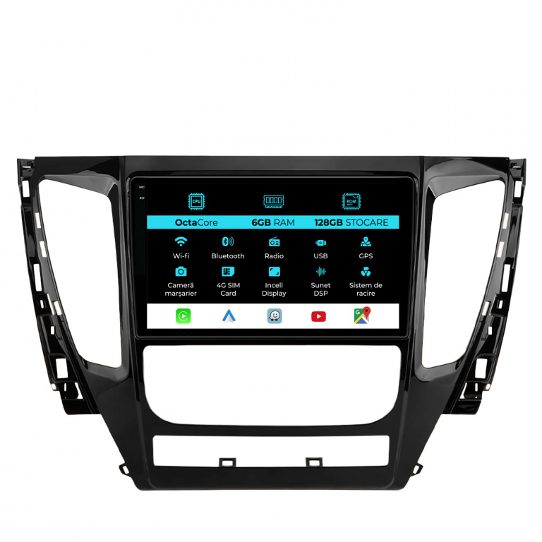Navigatie Dedicata Mitsubishi Pajero (2016-2018), 9Inch, 6Gb Ram, 128Gb Stocare, Carplay