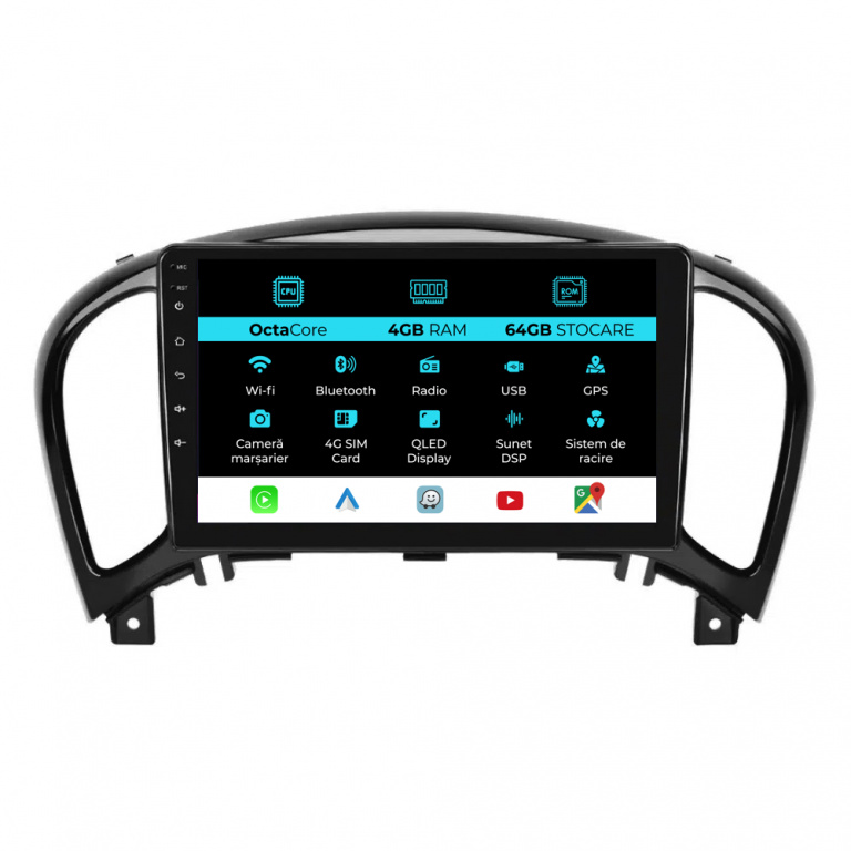 Navigatie Dedicata Nissan Juke (2010-2017), 9Inch, 4Gb Ram, 64Gb Stocare, Carplay