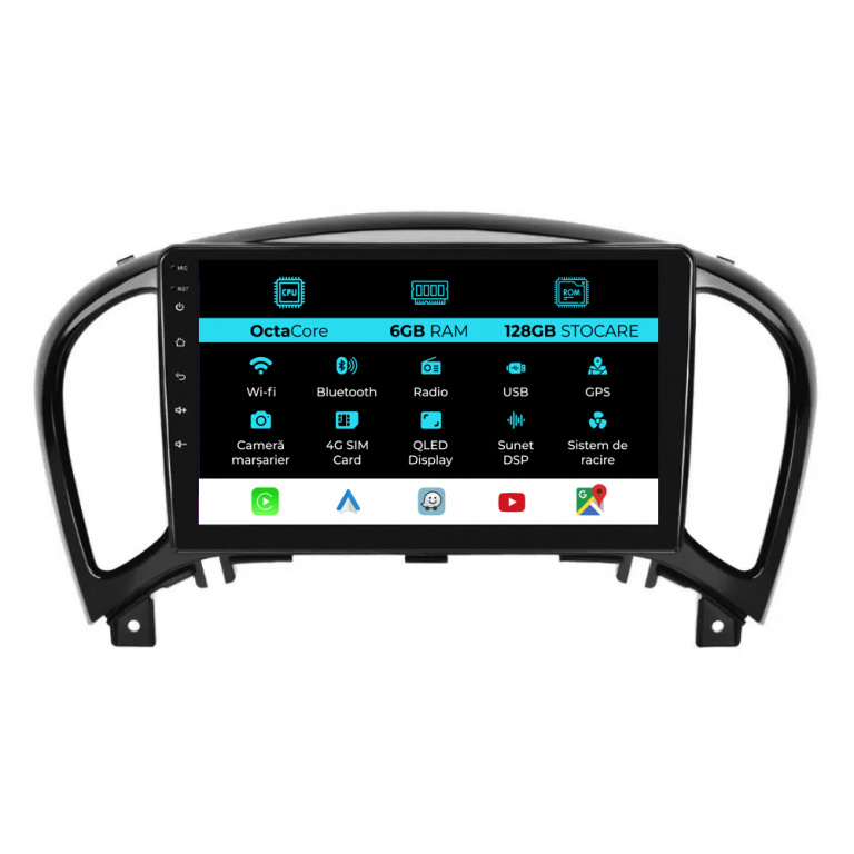 Navigatie Dedicata Nissan Juke (2010-2017), 9Inch, 6Gb Ram, 128Gb Stocare, Carplay