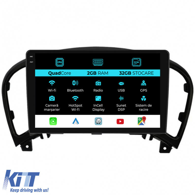 Navigatie Dedicata Nissan Juke (2010-2017), 9Inch, 2Gb Ram, 32Gb Stocare, Carplay NAVNS92IFO