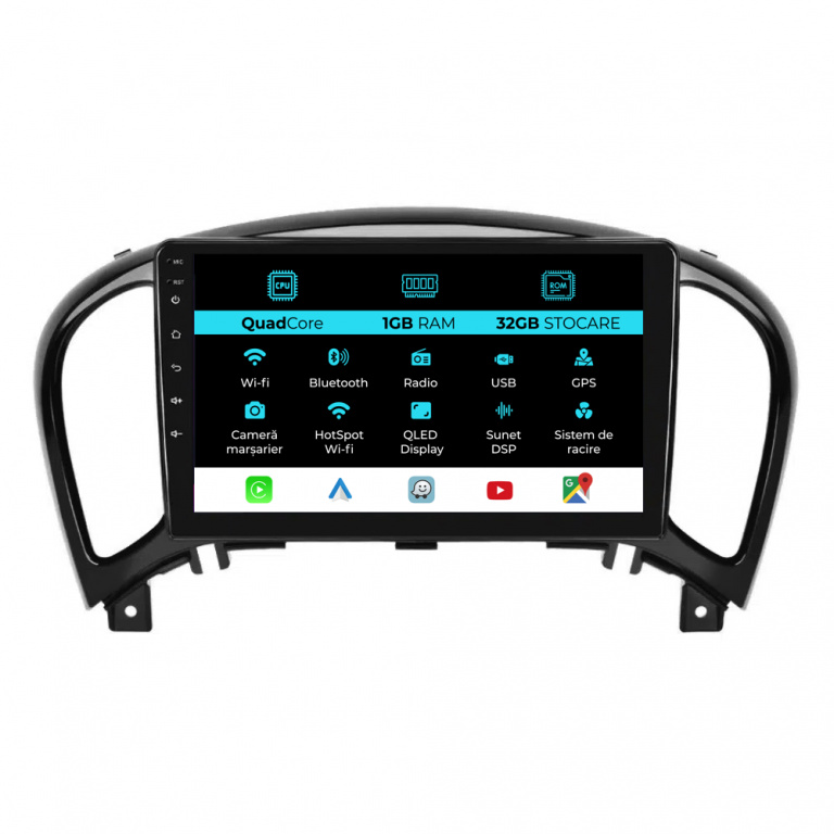 Navigatie Dedicata Nissan Juke (2010-2017), 9Inch, 1Gb Ram, 32Gb Stocare, Carplay