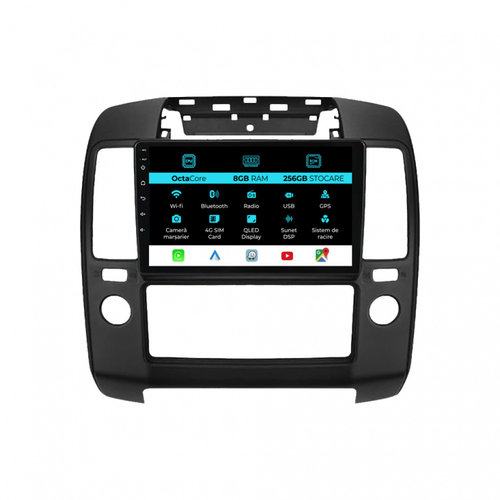 Navigatie Dedicata Nissan Navara (2004-2010), 9Inch, 8Gb Ram, 256Gb Stocare, Carplay