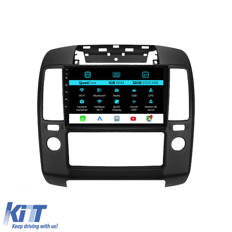 Navigatie Dedicata Nissan Navara (2004-2010), 9Inch, 1Gb Ram, 32Gb Stocare, Carplay NAVNS91KVD