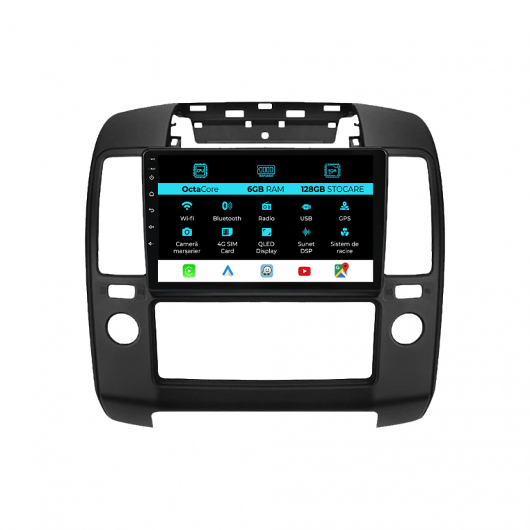 Navigatie Dedicata Nissan Navara (2004-2010), 9Inch, 6Gb Ram, 128Gb Stocare, Carplay