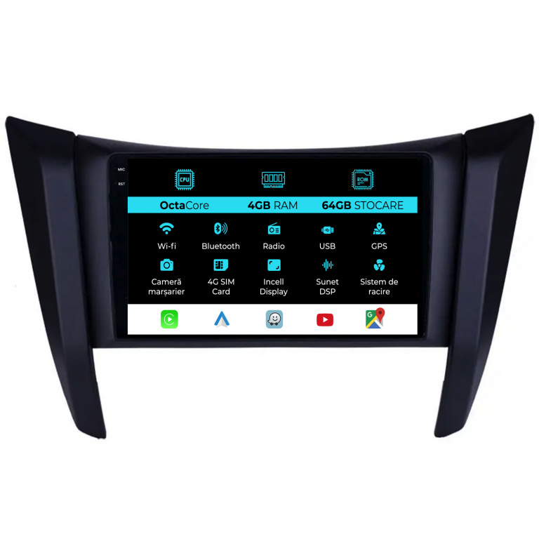 Navigatie Dedicata Nissan Navara (2015-2022), 9Inch, 4Gb Ram, 64Gb Stocare, Carplay