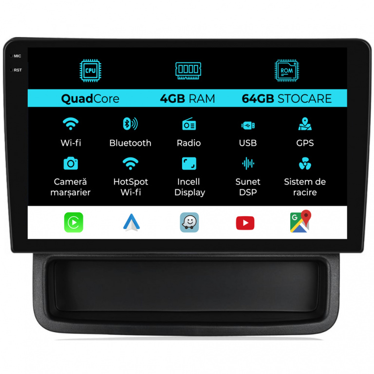 Navigatie Dedicata Nissan Primastar (2010-2014),QuadCore, 10Inch, 4Gb Ram, 64Gb Stocare, Carplay