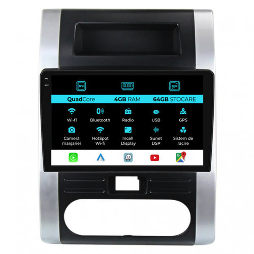 Navigatie Dedicata Nissan X-Trail T31 (2007 - 2015),QuadCore, 10Inch, 4Gb Ram, 64Gb Stocare, Carplay