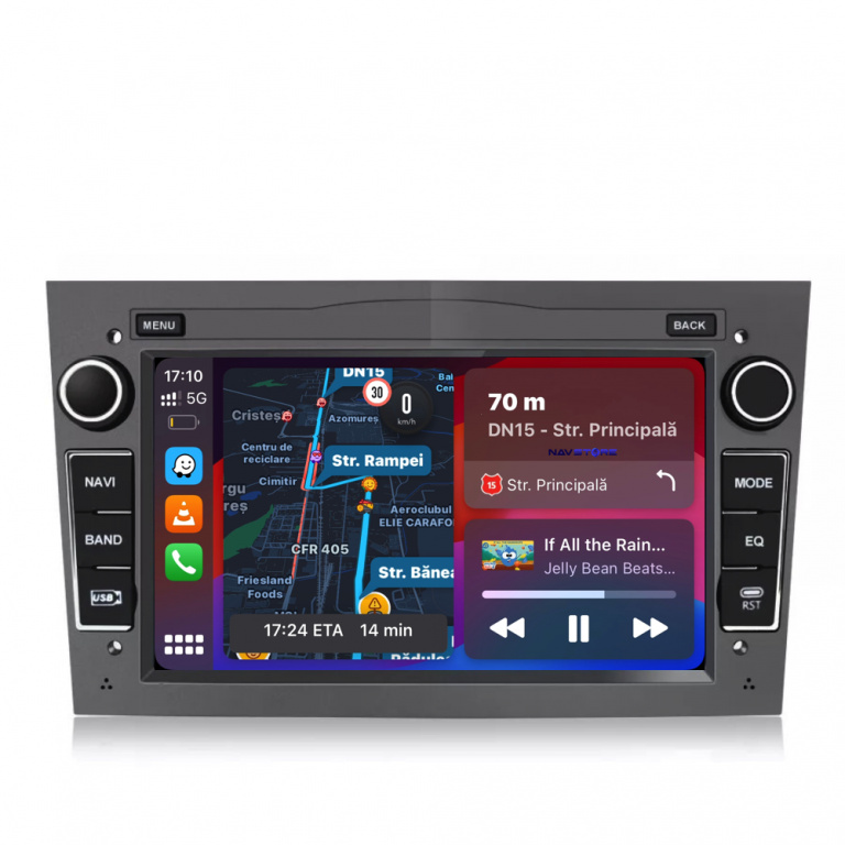 Navigatie Dedicata Opel, 7Inch, 2Gb Ram, 32Gb stocare, Carplay, Gri