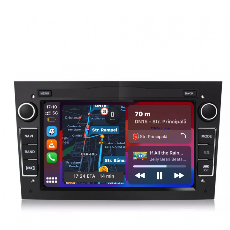 Navigatie Dedicata Opel, Android, 7Inch, 4Gb Ram, 64Gb stocare, Carplay, Negru