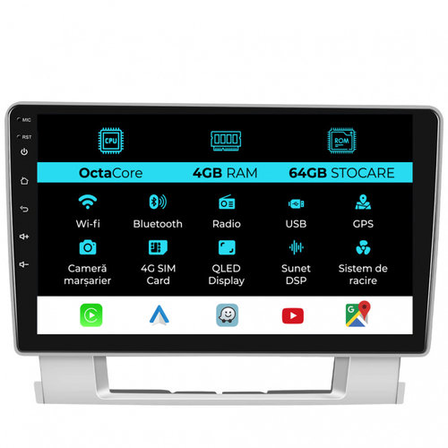 Navigatie Dedicata Opel Astra J (2010 - 2015), 9Inch, 4Gb Ram, 64Gb Stocare, Carplay