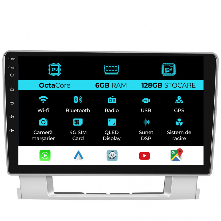 Navigatie Dedicata Opel Astra J (2010 - 2015), 9Inch, 6Gb Ram, 128Gb Stocare, Carplay