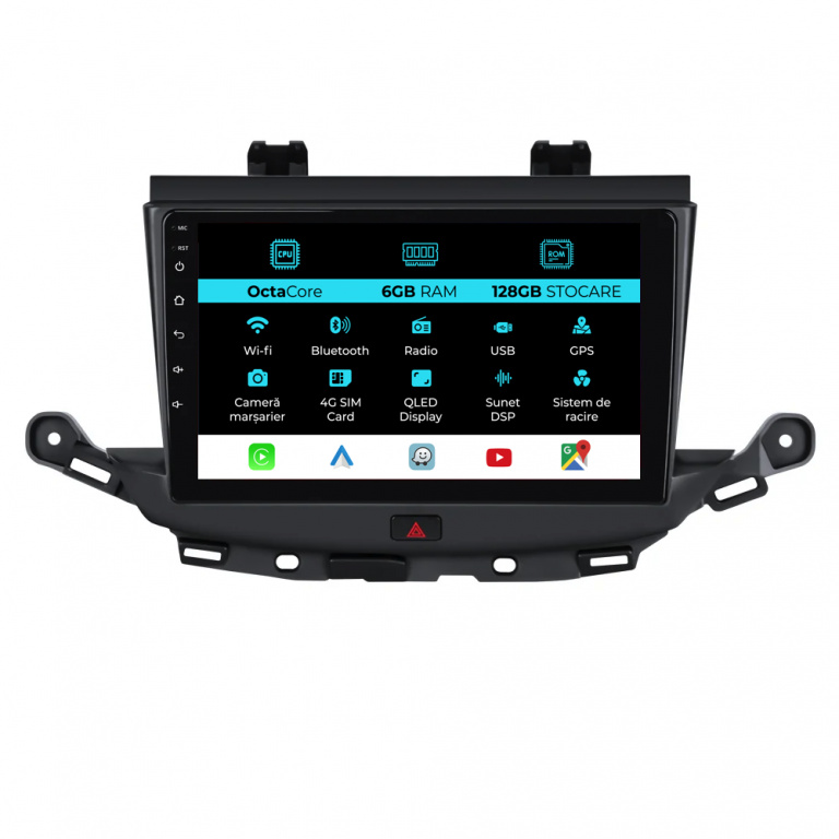 Navigatie Dedicata Opel Astra K (2015 - 2021) 9 Inch, 6Gb Ram, 128Gb stocare, Carplay