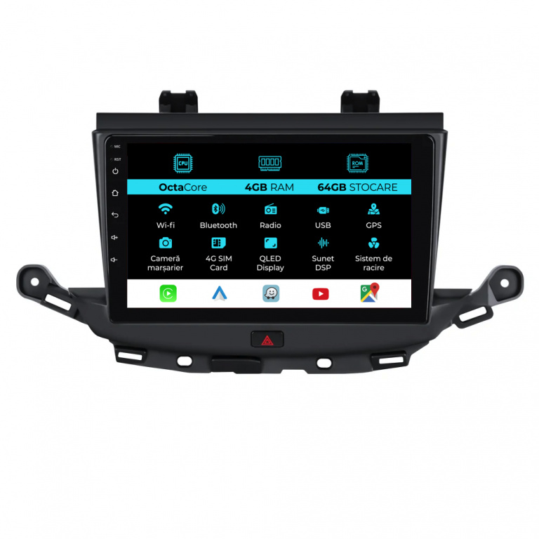 Navigatie Dedicata Opel Astra K (2015 - 2021) 9 Inch, 4Gb Ram, 64Gb stocare, Carplay