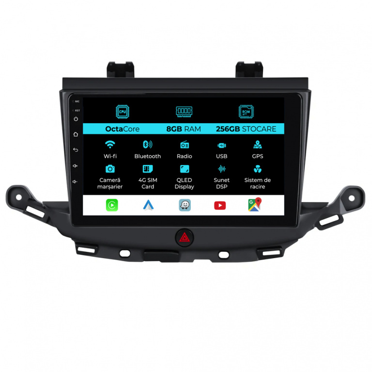 Navigatie Dedicata Opel Astra K Sedan (2016 - 2020), 9 Inch, 8Gb Ram, 256Gb stocare, Carplay