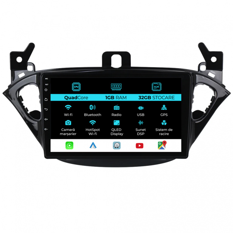 Navigatie Dedicata Opel Corsa E Adam (2012 - 2019), 9Inch, 1Gb Ram, 32Gb Stocare, Carplay