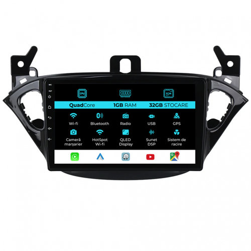 Navigatie Dedicata Opel Corsa E Adam (2012 - 2019), 9Inch, 1Gb Ram, 32Gb Stocare, Carplay