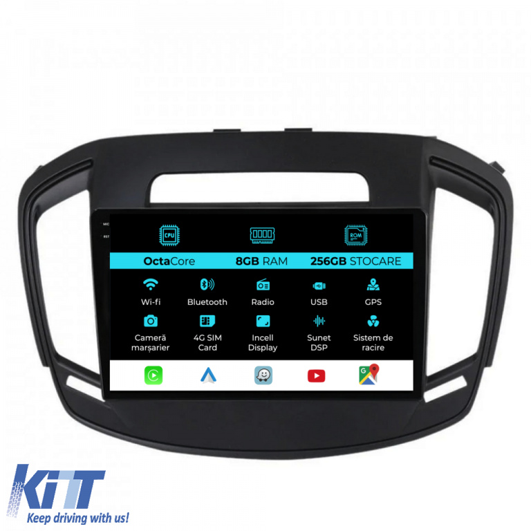 Navigatie Dedicata Opel Insignia (2013-2017), 9Inch, 8Gb Ram, 256Gb Stocare, Carplay NAVOP98VGA