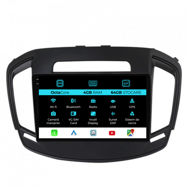Navigatie Dedicata Opel Insignia (2013-2017), 9Inch, 4Gb Ram, 64Gb Stocare, Carplay