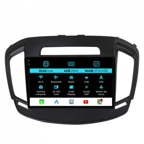 Navigatie Dedicata Opel Insignia (2013-2017), 9Inch, 4Gb Ram, 64Gb Stocare, Carplay
