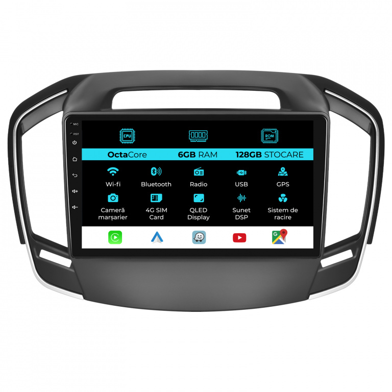 Navigatie Dedicata Opel Insignia (2013 - 2017), 9Inch, 6Gb Ram, 128Gb Stocare, Carplay