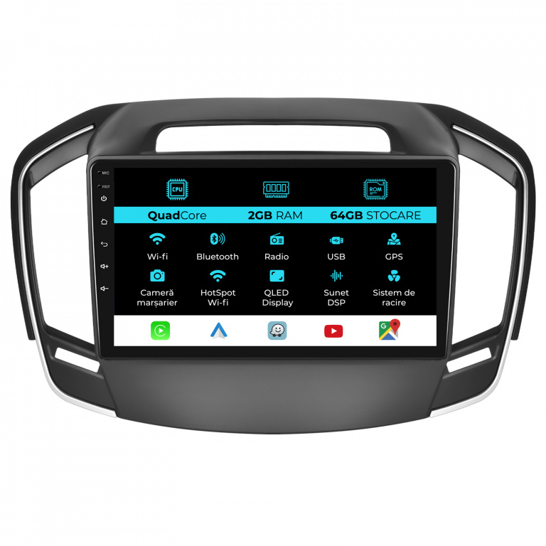 Navigatie Dedicata Opel Insignia (2013 - 2017), 9Inch, 2Gb Ram, 64Gb Stocare, Carplay