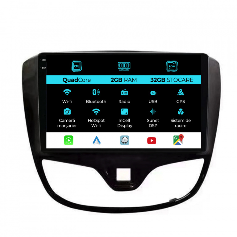 Navigatie Dedicata Opel Karl (2015-2019), 9Inch, 2Gb Ram, 32Gb Stocare, Carplay
