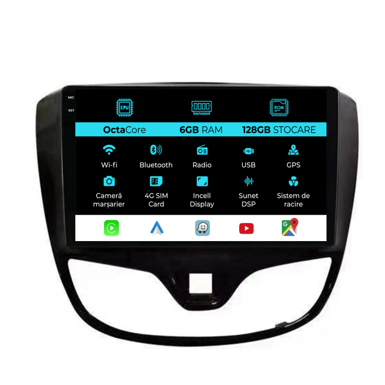 Navigatie Dedicata Opel Karl (2015-2019), 9Inch, 6Gb Ram, 128Gb Stocare, Carplay