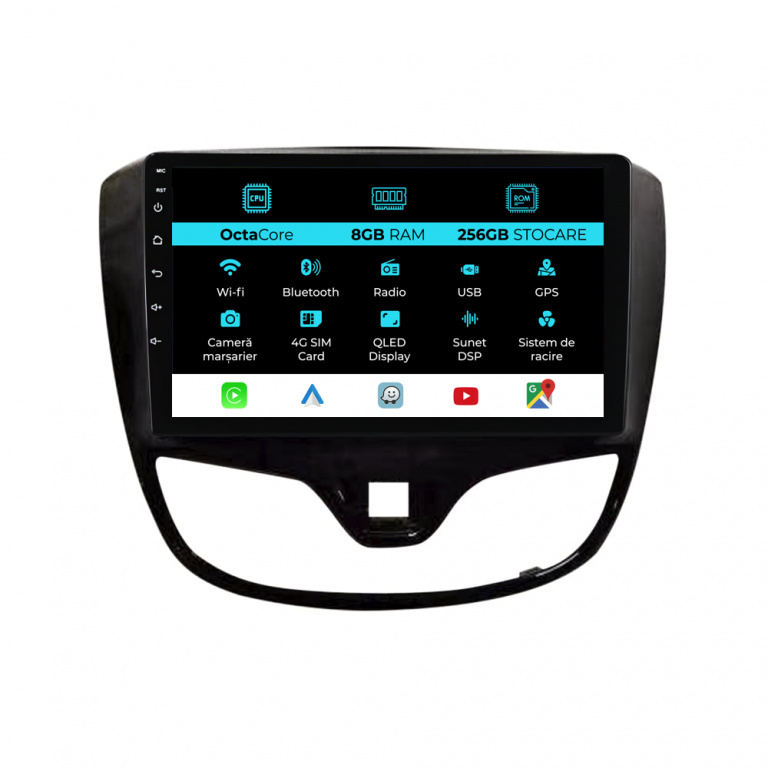 Navigatie Dedicata Opel Karl (2015 - 2019), 9Inch, 8Gb Ram, 256Gb Stocare, Carplay