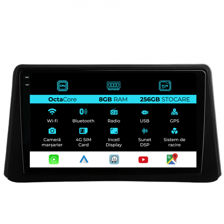 Navigatie Dedicata Opel Mokka (2012 - 2016), 9 Inch, 8Gb Ram, 256Gb stocare, Carplay
