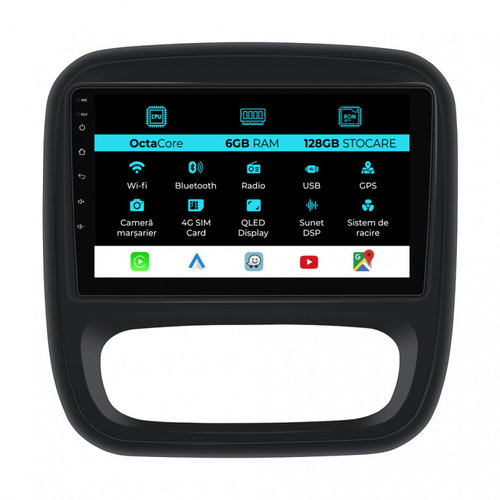 Navigatie Dedicata Opel Vivaro Renault Trafic Fiat Talento (2014 - 2018), 9 Inch, 6Gb Ram, 128Gb sto...