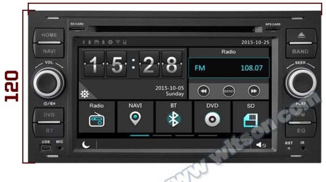 NAVIGATIE DEDICATA PENTRU FORD MODEL WITSON D8488FB PLATFORMA C36 BT USB FULL HD