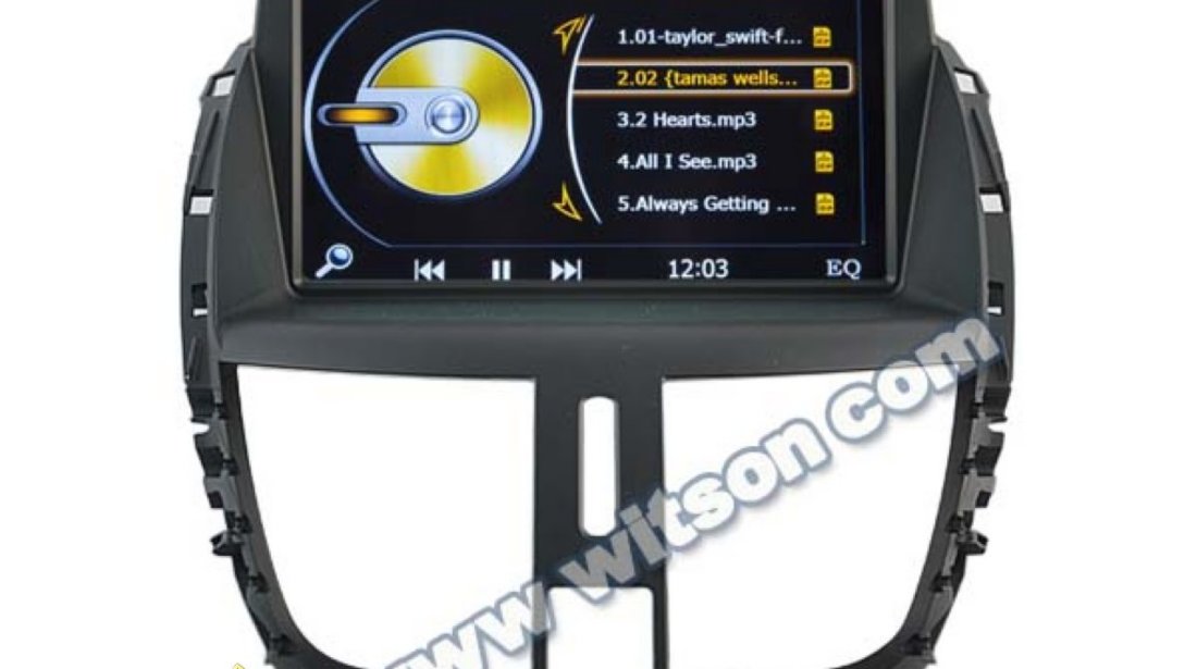 NAVIGATIE DEDICATA PEUGEOT 207 WITSON W2-C207 PLATFORMA S100 PROCESOR DUAL CORE A8 DVD TV CARKIT