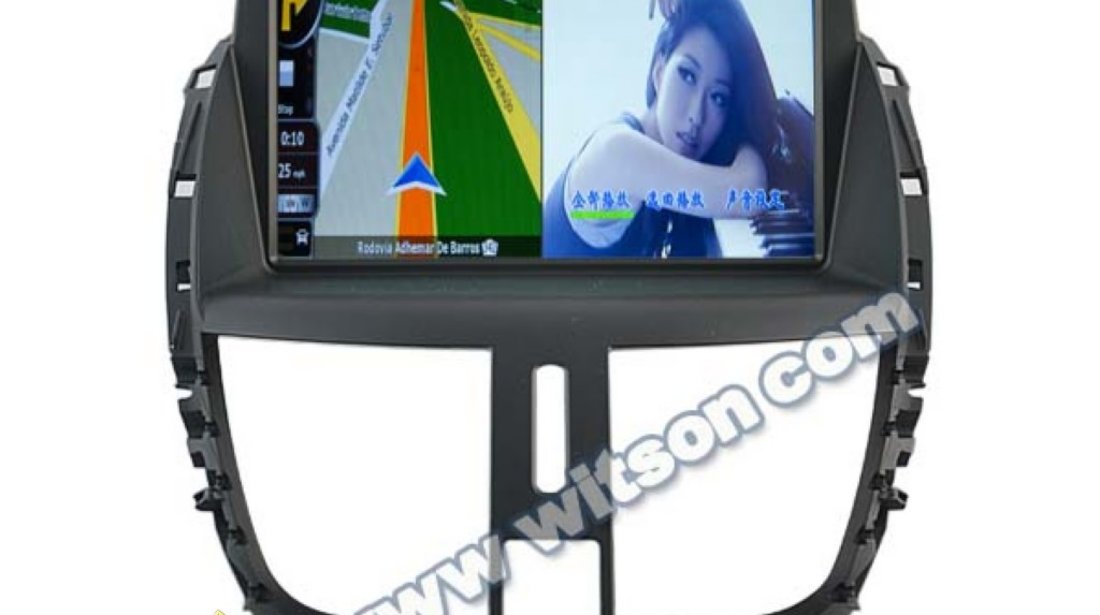 NAVIGATIE DEDICATA PEUGEOT 207 WITSON W2-C207 PLATFORMA S100 PROCESOR DUAL CORE A8 DVD TV CARKIT