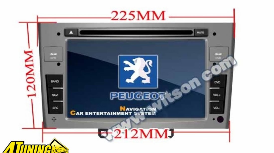 Navigatie Dedicata Peugeot 308 408 Witson W2 C083 Platforma S100 Procesor Dual Core A8 1ghz 512 Ddr 2 Dvd Gps Tv Dvr Carkit Preluare Agenda Telefonica