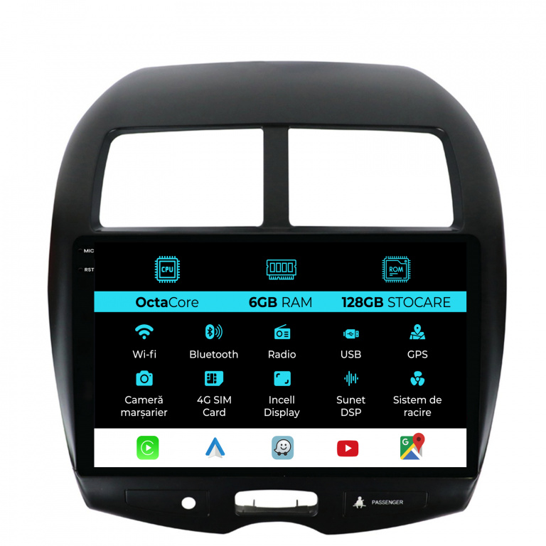 Navigatie Dedicata Peugeot 4008 (2012-2019), 10Inch, 6Gb Ram, 128Gb Stocare, Carplay
