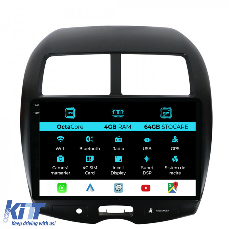 Navigatie Dedicata Peugeot 4008 (2012-2019), 10Inch, 4Gb Ram, 64Gb Stocare, Carplay NAVPG104YJB