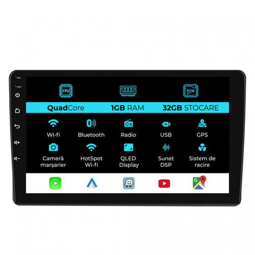 Navigatie Dedicata Peugeot Boxter Fiat Ducato Citroen Jumper (2006-2022), 9Inch, 1Gb Ram, 32Gb Stoca...