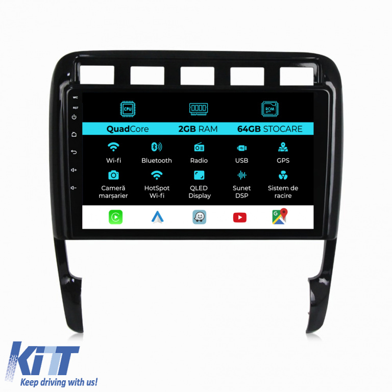 Navigatie Dedicata Porsche Cayenne (2002-2010), 9Inch, 2Gb Ram, 64Gb Stocare, Carplay NAVPO92OYQ