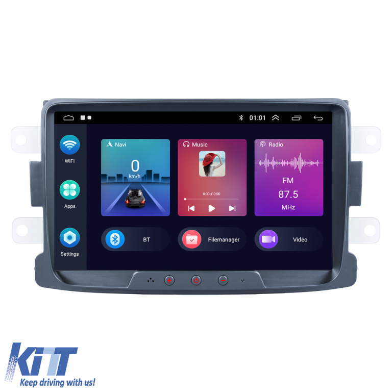 Navigatie Dedicata Renault, Android, 8Inch, 2Gb Ram, 32Gb stocare, Bluetooth, WiFi, Waze, Canbus NAVRN82OWC