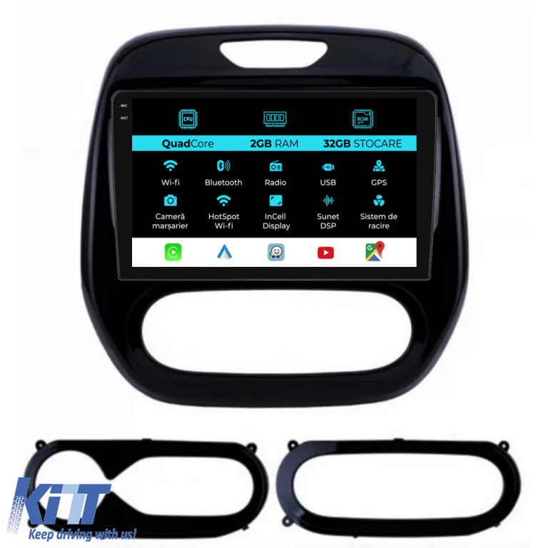 Navigatie Dedicata Renault Captur (2013-2020), 9Inch, 2Gb Ram, 32Gb Stocare, CarPlay NAVRN92ABP