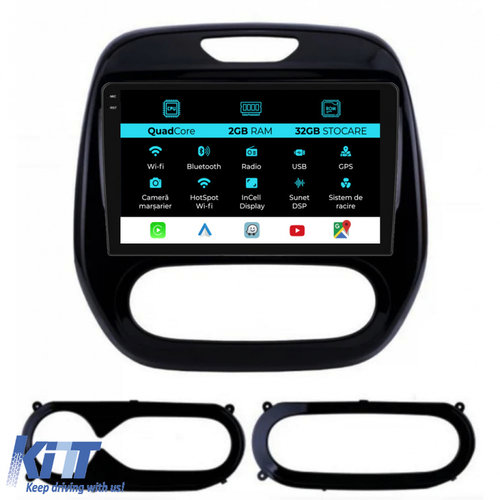 Navigatie Dedicata Renault Captur (2013-2020), 9Inch, 2Gb Ram, 32Gb Stocare, CarPlay NAVRN92ABP