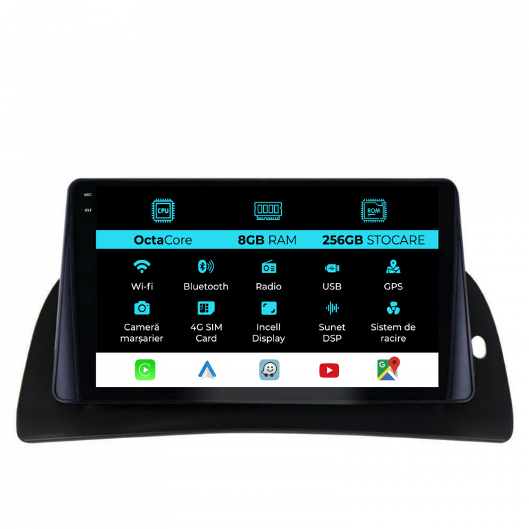 Navigatie Dedicata Renault Kangoo (2015-2020), 9Inch, 8Gb Ram, 256Gb Stocare, Carplay
