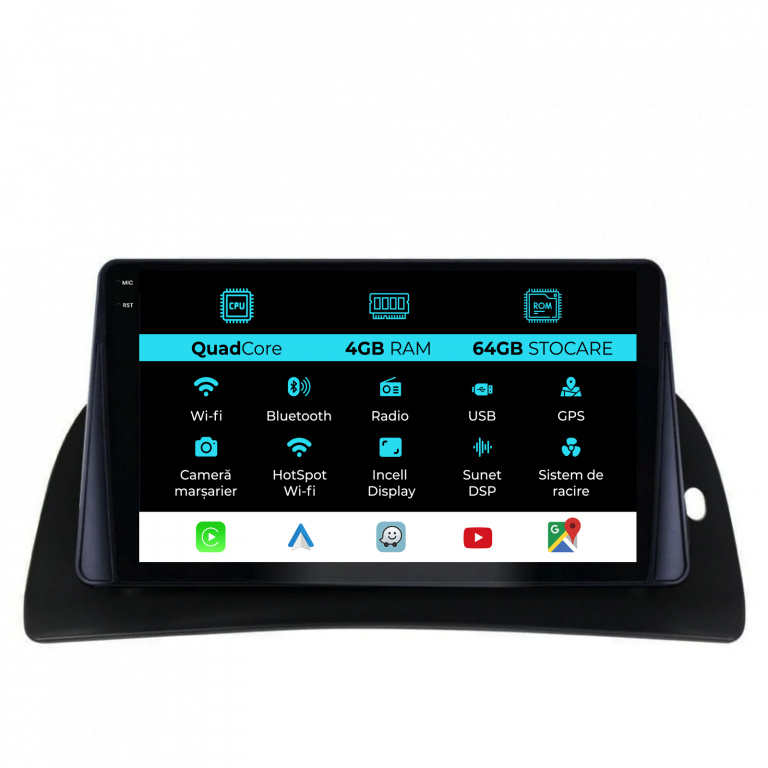 Navigatie Dedicata Renault Kangoo (2015-2020),QuadCore, 9Inch, 4Gb Ram, 64Gb Stocare, Carplay