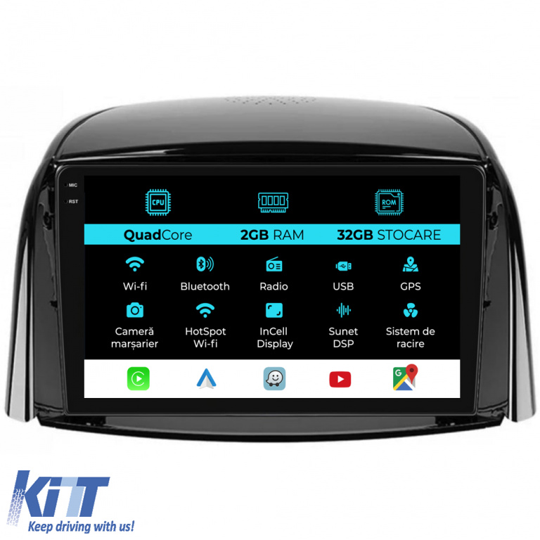 Navigatie Dedicata Renault Koleos (2008-2016), 9Inch, 2Gb Ram, 32Gb Stocare, Carplay NAVRN92DEI