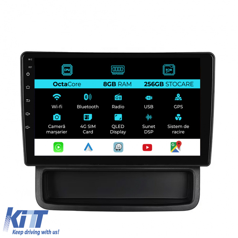 Navigatie Dedicata Renault Trafic (2010 - 2014), 10Inch, 8Gb Ram, 256Gb Stocare, Carplay NAVRN108PLE