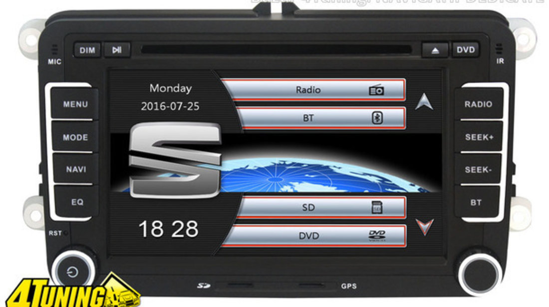 NAVIGATIE DEDICATA Seat Altea NAVD-723V V4 DVD GPS CARKIT PRELUARE AGENDA TELEFONICA