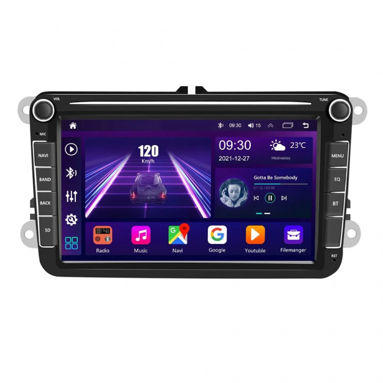 Navigatie Dedicata Seat, Android, 8Inch,4Gb Ram, 64Gb stocare, Bluetooth, WiFi, Waze, Canbus