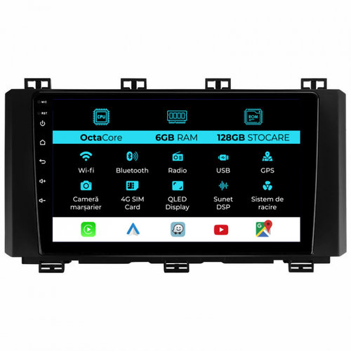 Navigatie Dedicata Seat Ateca (2016 - 2021), 9Inch, 6Gb Ram, 128Gb Stocare, Carplay