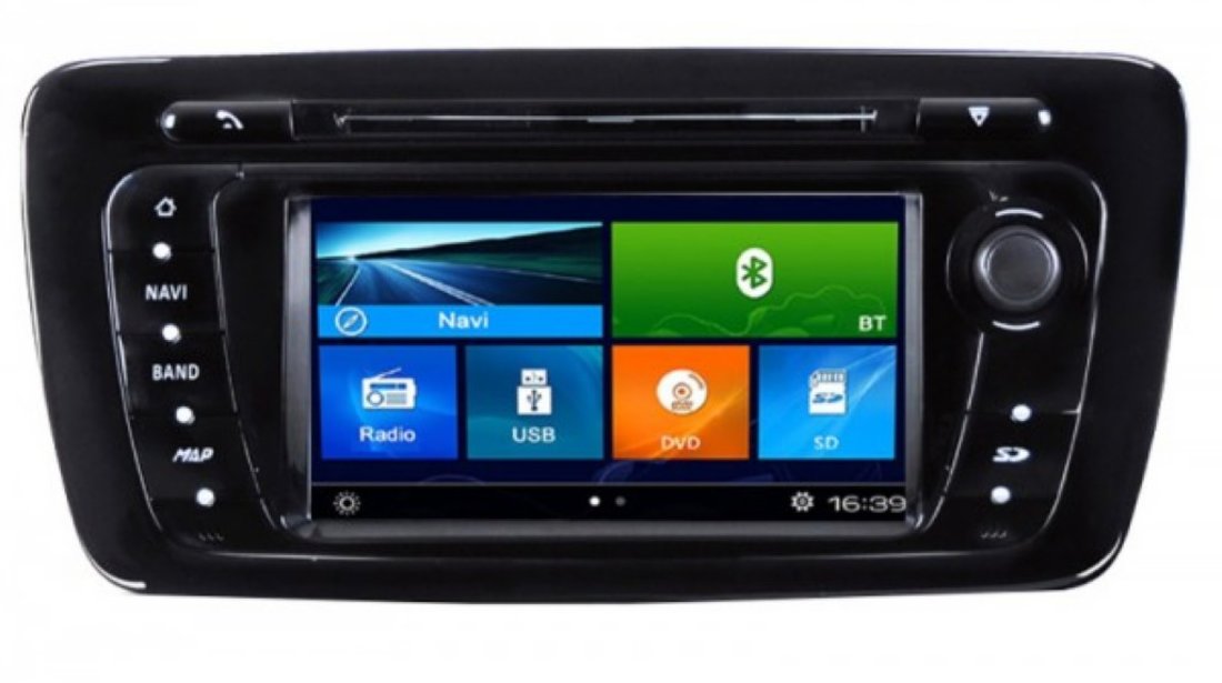 Navigatie Dedicata Seat Ibiza 2008 2015 Model NAVD K246 Cu Platforma S90 Win8 Style Dvd Usb Sd Player Auto Gps Tv Carkit Preluare Agenda Telefonica Model 2015